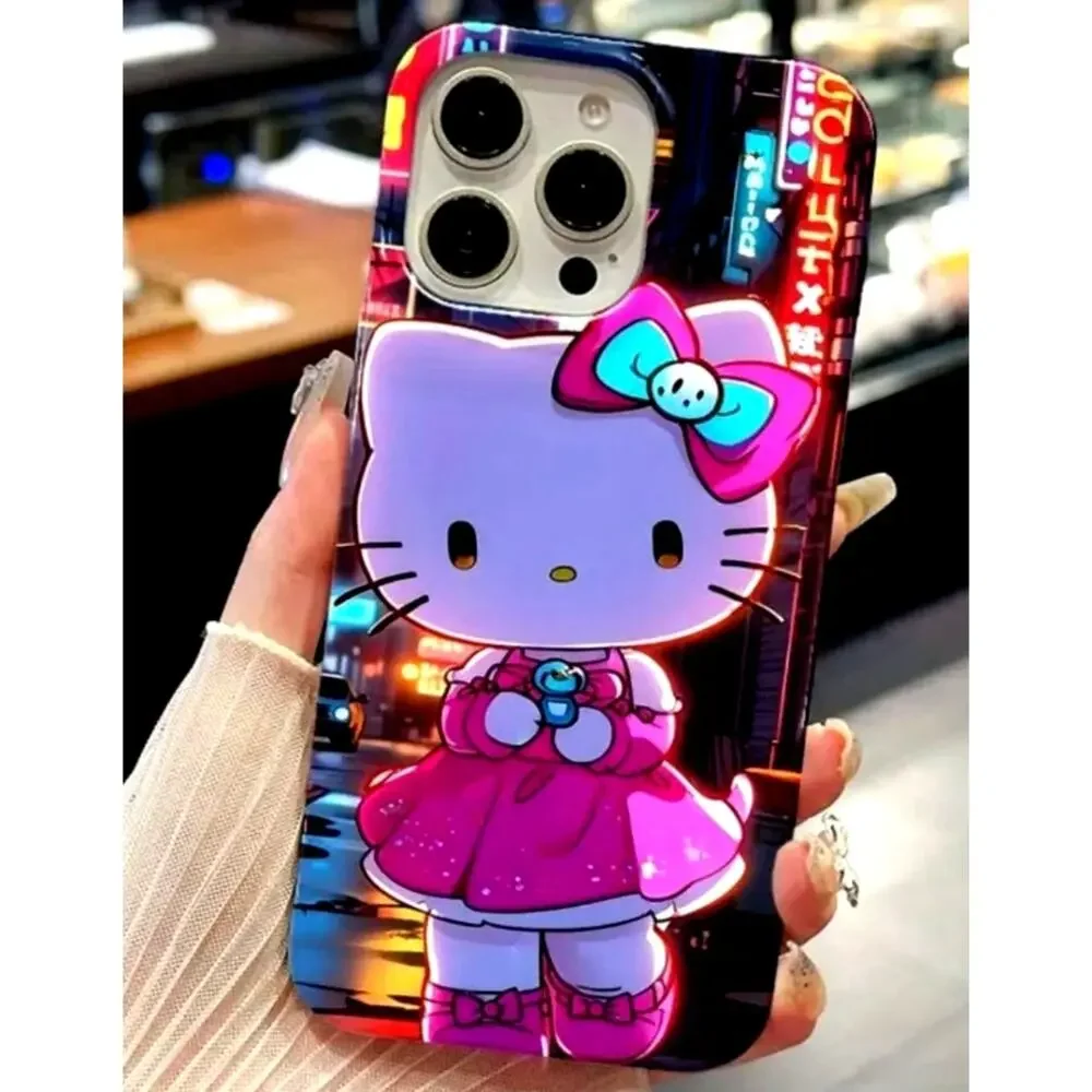 Hello Kitty, cell phone case Iphone 16 plus Kitty w Pink dress, purse, bow NEW